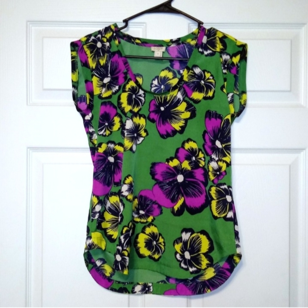 Tropical floral blouse by J. Crew